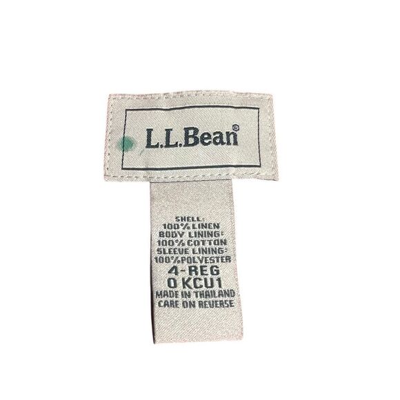 L.L. Bean light pink/ salmon 100% linen blazer - Picture 3 of 8